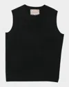 Lingua Franca Women's Brushed Wool Sweater Vest In Black