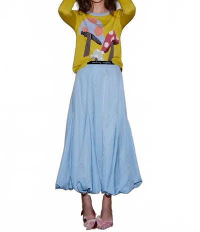 Lingua Franca Donna Bubble Skirt In Robin's Egg In Blue