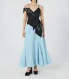 Lingua Franca Donna Bubble Skirt In Robin's Egg In Blue