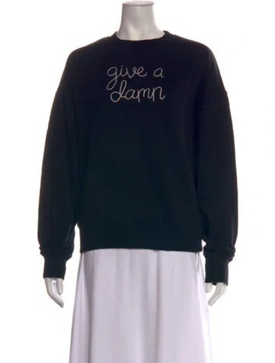 Pre-owned Lingua Franca Graphic Print Crew Neck Sweatshirt In Black