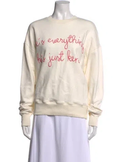 Pre-owned Lingua Franca Graphic Print Crew Neck Sweatshirt In Neutral