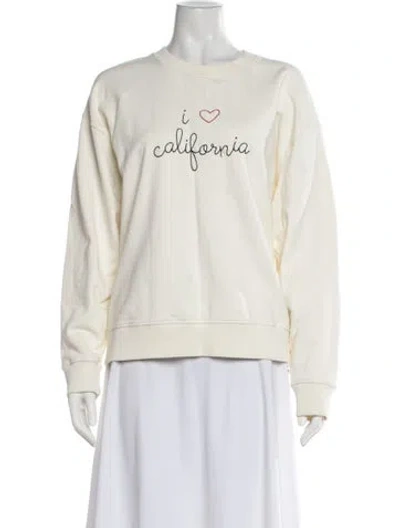 Pre-owned Lingua Franca Graphic Print Crew Neck Sweatshirt In Neutrals