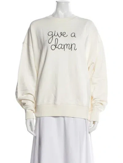 Pre-owned Lingua Franca Graphic Print Crew Neck Sweatshirt In Neutrals