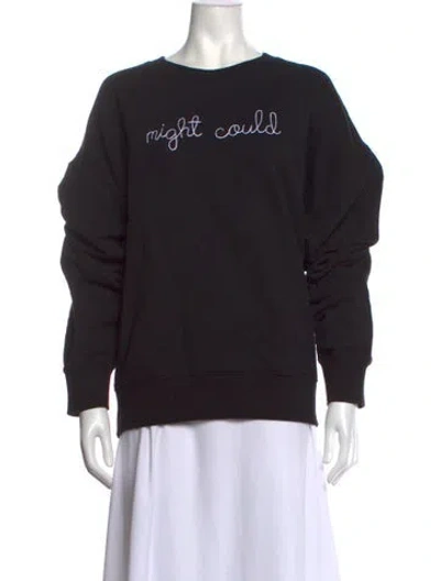Pre-owned Lingua Franca Graphic Print Crew Neck Sweatshirt W/ Tags In Black