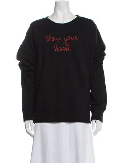 Pre-owned Lingua Franca Graphic Print Crew Neck Sweatshirt W/ Tags In Black