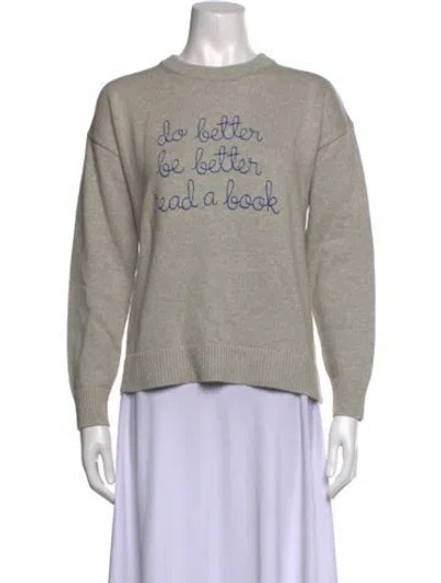 Pre-owned Lingua Franca Graphic Print Crew Neck Sweatshirt W/ Tags In Grey