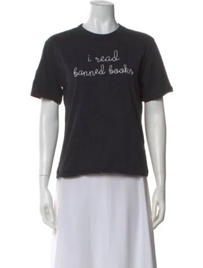Pre-owned Lingua Franca Graphic Print Crew Neck T-shirt In Black