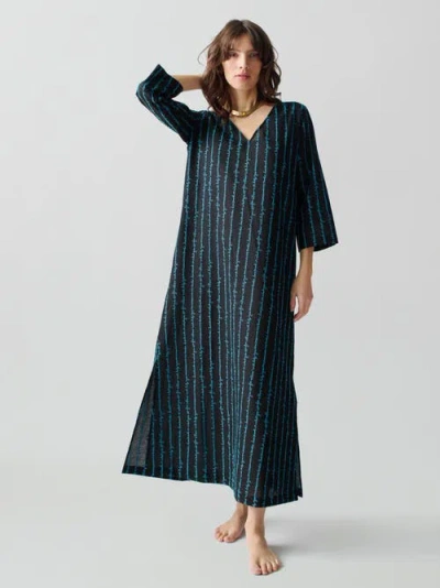 Lingua Franca Grikos Caftan In Black