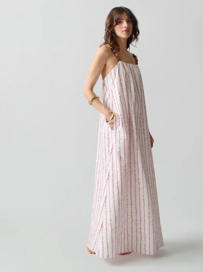 Lingua Franca Grikos Stripe Dress In White