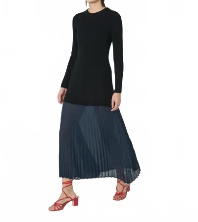 Lingua Franca Jerry Midi Dress In Black In Multi