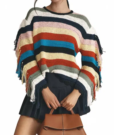 Lingua Franca Marathi Crewneck Sweater In Multi