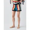 Lingua Franca Marathi Knit Shorts Stripe Multi In Multi