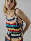 Lingua Franca Marathi Pointelle Sweater Tank Top In Stripe Multi