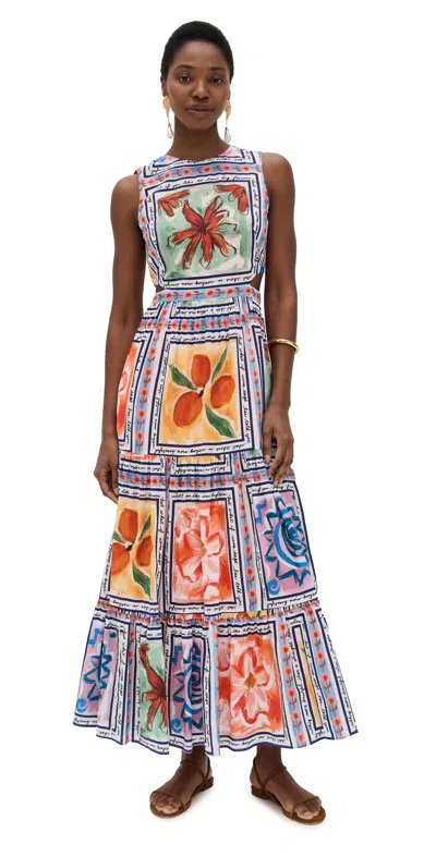 LINGUA FRANCA MARCIA DRESS CERAMIC PRINT