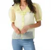 Lingua Franca Odette Top In Lime Ice