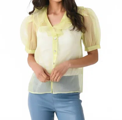 Lingua Franca Odette Top In Lime Ice