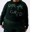 Lingua Franca Off The Grid Crewneck Sweater In Black In Black