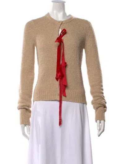 Pre-owned Lingua Franca Open Front Sweater W/ Tags In Neutrals