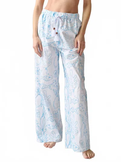 LINGUA FRANCA PETRA PANT IN WHITE MULTI