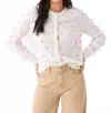 Lingua Franca Quilt Knot Cardigan In Cream In White