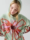 Lingua Franca Reina Hoodie In Light Teal