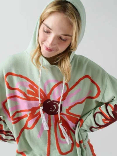 Lingua Franca Reina Hoodie In Light Teal
