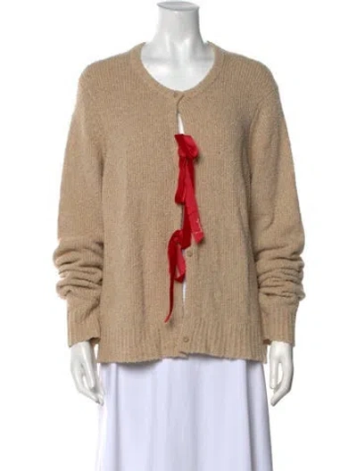 Pre-owned Lingua Franca Scoop Neck Sweater In Neutral