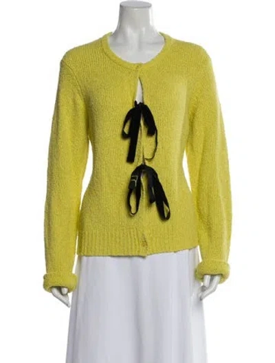 Pre-owned Lingua Franca Scoop Neck Sweater In Yellow