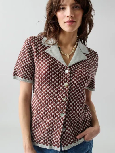Lingua Franca Skala Shirt In Brown