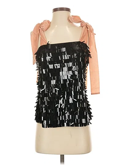 Pre-owned Lingua Franca Sleeveless Top Black Strapless Neckline Tops