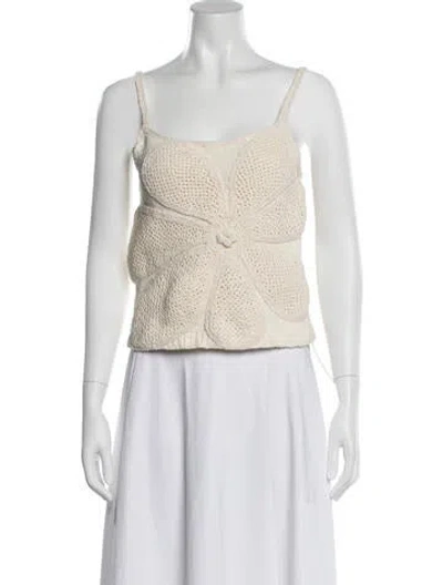 Pre-owned Lingua Franca Square Neckline Sweater In Neutral