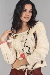 Lingua Franca Vaggelis Off-shoulder Sweater In Cream