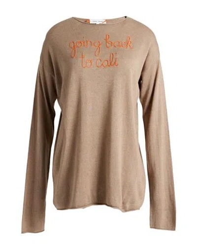 Lingua Franca Woman Sweater Dove Grey Size L Silk, Cashmere In Brown
