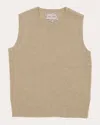 Lingua Franca Women's Brushed Wool Sweater Vest In Linen