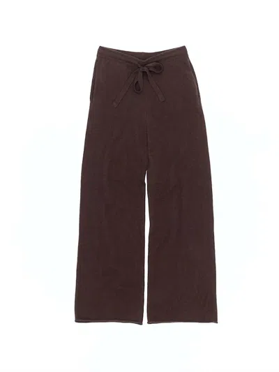 Lingua Franca Women's Cashmere Wide Leg Pants In Chestnut In Brown
