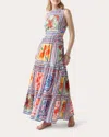 Lingua Franca Marcia Sleeveless A-line Maxi Dress In Ceramic