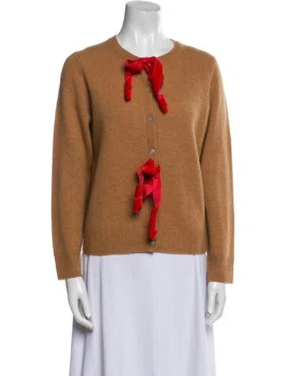 Pre-owned Lingua Franca Wool Scoop Neck Sweater W/ Tags In Brown