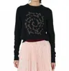 Lingua Franca Worth Overdoing Crew Sweater In Black In Black
