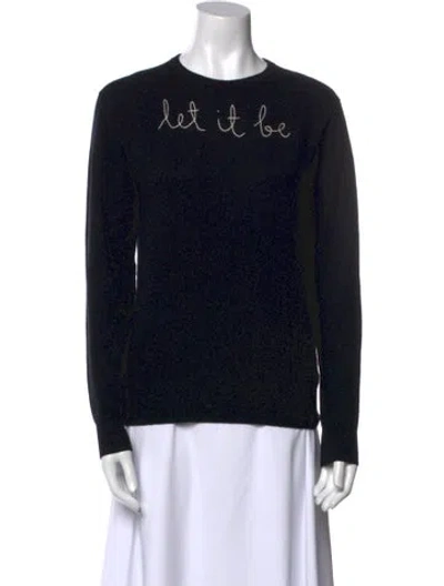 Pre-owned Lingua Franca X The Beatles 'let It Be' Cashmere Sweater In Black