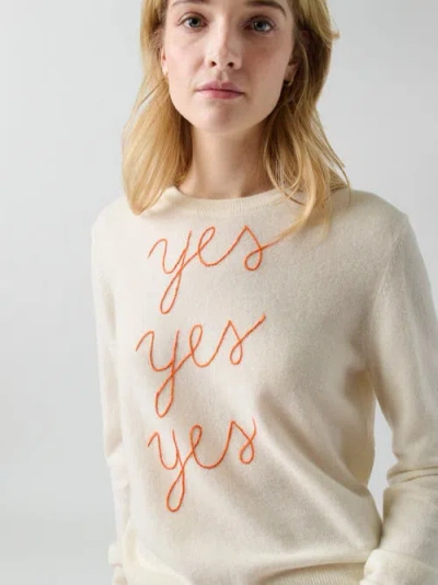 Lingua Franca Yes Yes Yes Crewneck In Neutrals