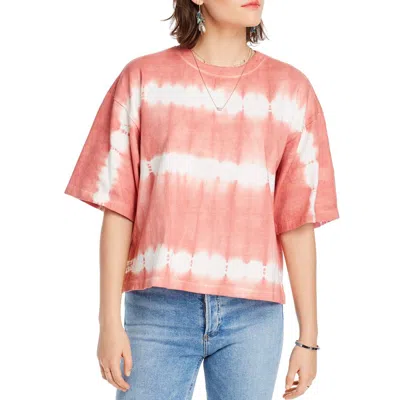 Lini Andie Tee Womens Tie-die Crew Neck Crop Top In Multi