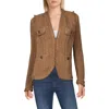 Lini Zoe Womens Silk Blend Crotchet Knit Blazer In Brown