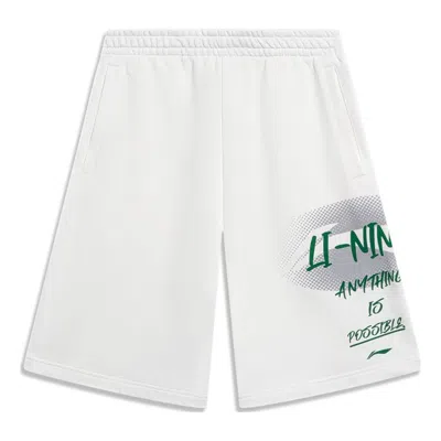 Li-ning Anything Is Possible Graphic Loose Fit Shorts 'white'