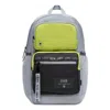 Li-ning Badfive Graphic Backpack 'grey Green' In Gray