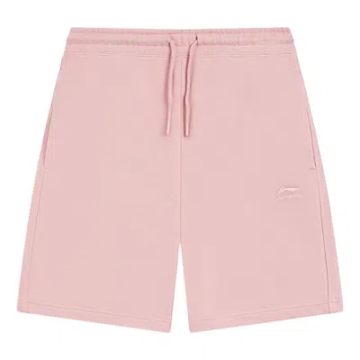 Li-ning Chinese Color Embroidery Logo Shorts 'pink'
