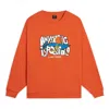 Li-ning Hoops Comic Graphic Sweatshirt 'orange'