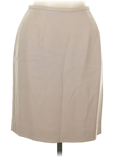 Pre-owned Li-ning Silk Skirt In Tan