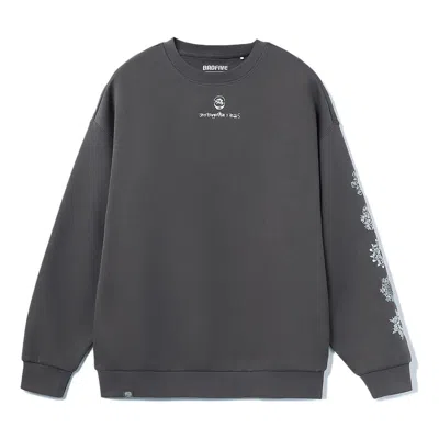 Li-ning X Jon Burgerman Badfive Graphic Sweatshirt 'grey' In Gray