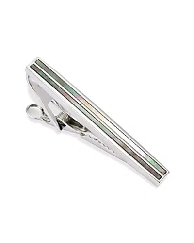 Link Up Abalone Strip Short Tie Bar In Grey