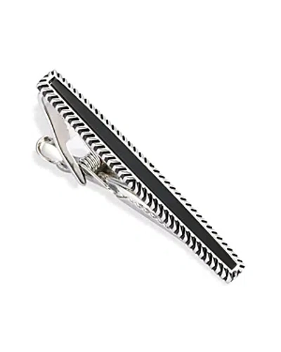 Link Up Black Obsidian Framed Short Tie Bar